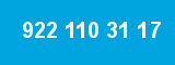 922 110 31 17 922 110 31 17